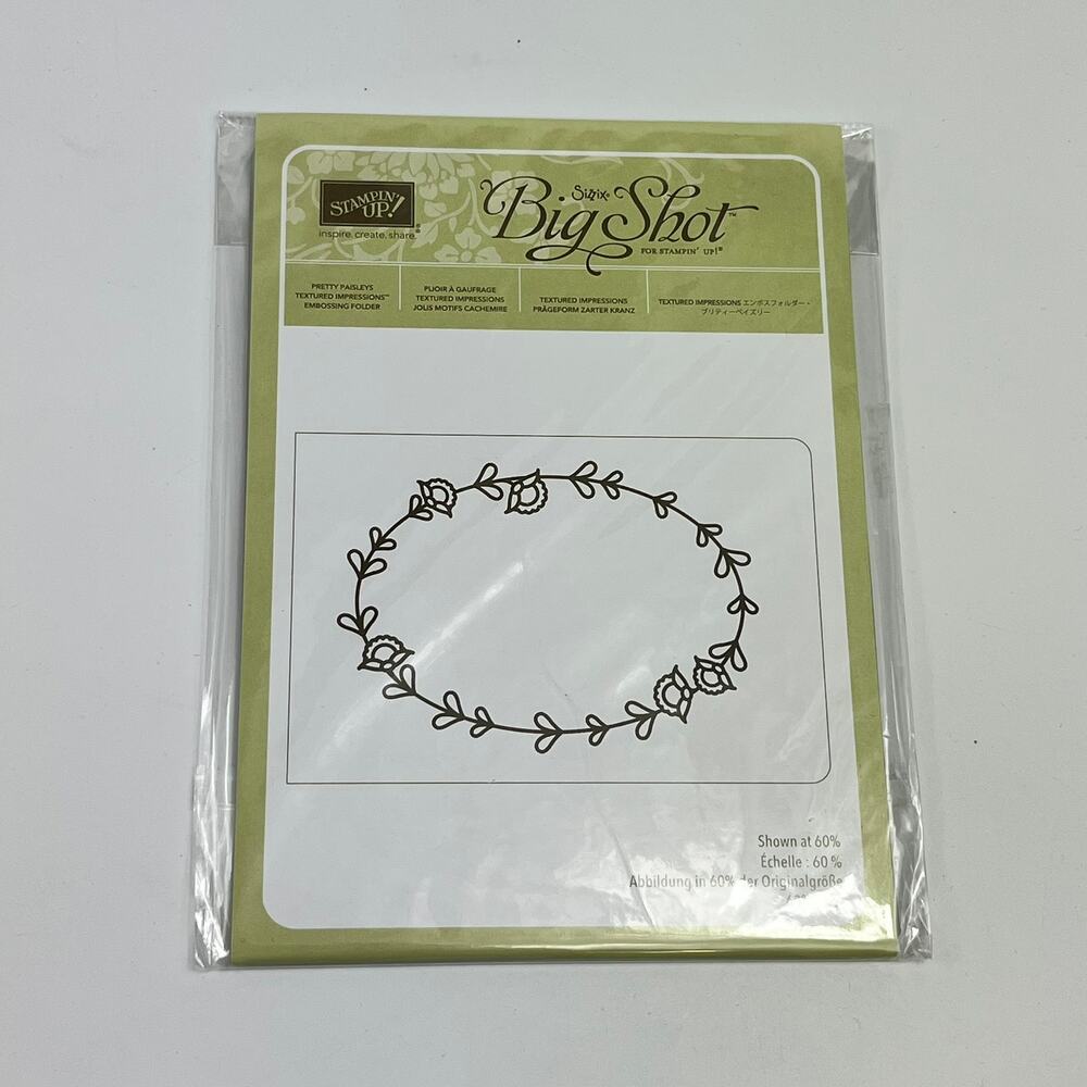 Stampin Up Sizzix Big Shot Embossing Folders Argyle Paisleys Celebration Duo - Picture 6 of 9